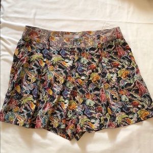 Stefanel Italian 100% Silk Floral Shorts